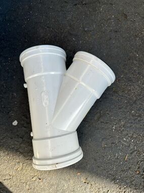 Apex White PVC Wye Connector
